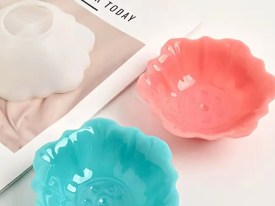 Molde silicona cuenco flor grande